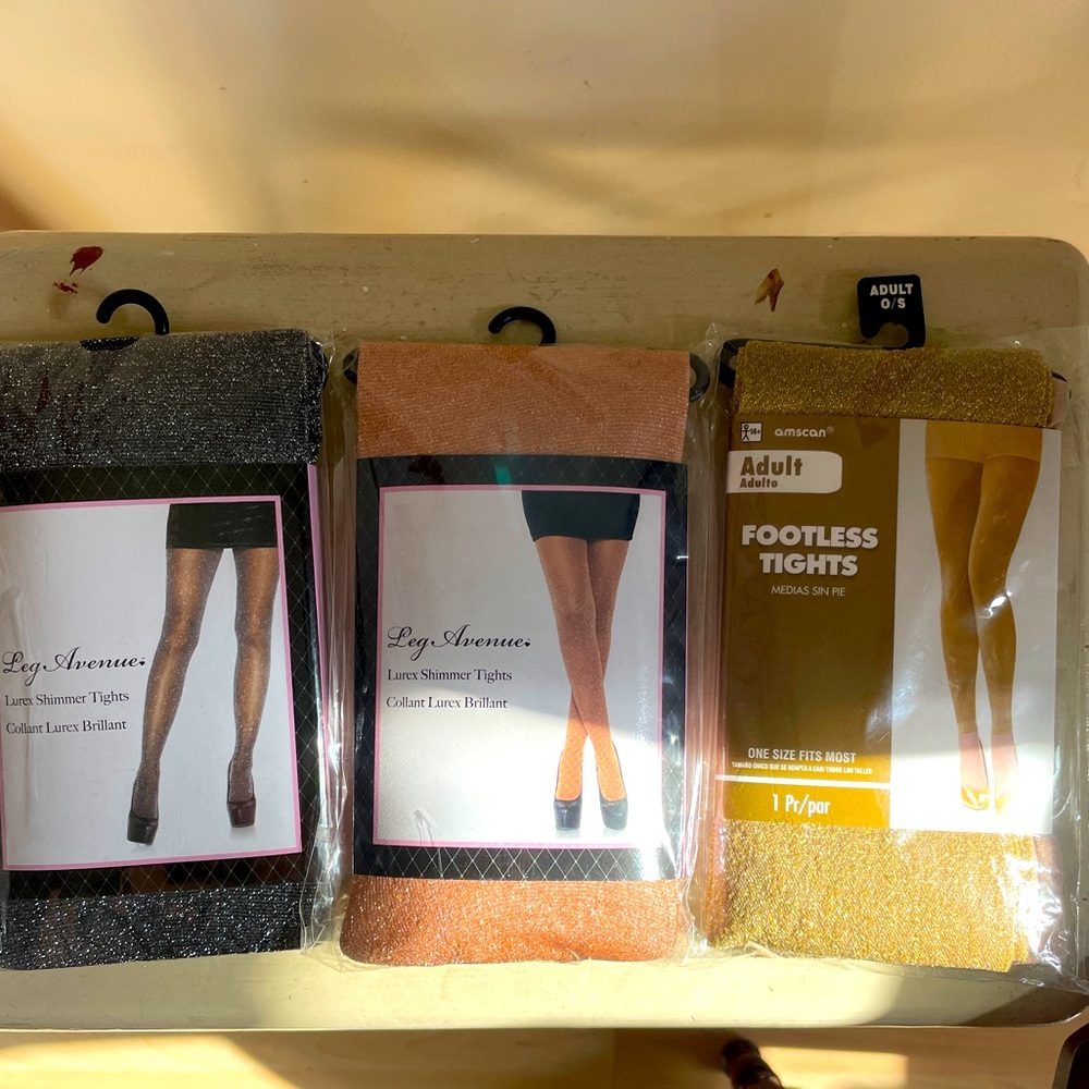 3 pairs NIP sparkly tights